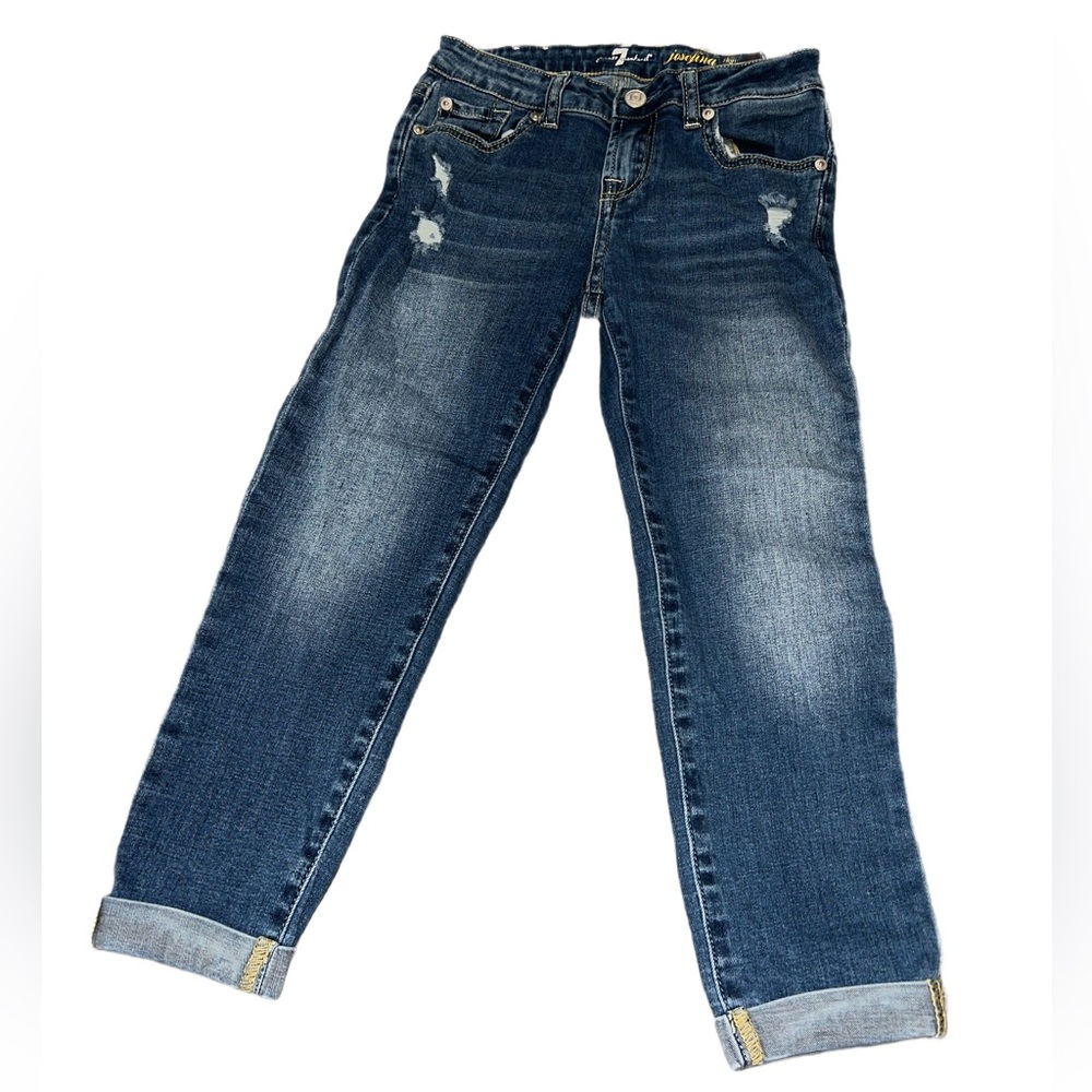 Women's Blue Distressed Jeans
